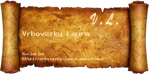 Vrbovszky Laura névjegykártya